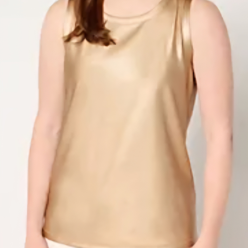 Martha Stewart Metallic Gold Tank Top